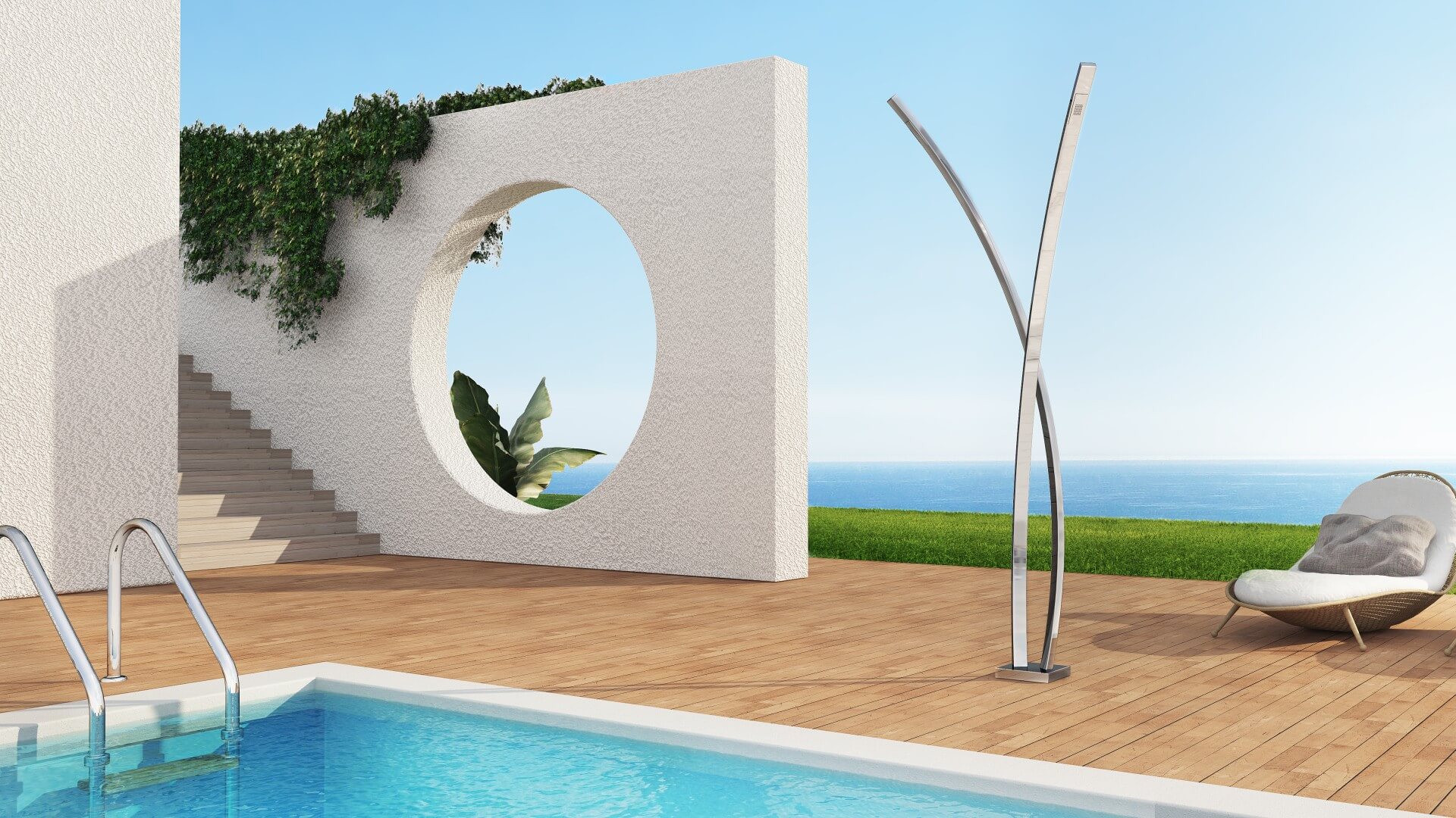 Bild Außendusche, Pool, Garten - Preludio Inoxstyle