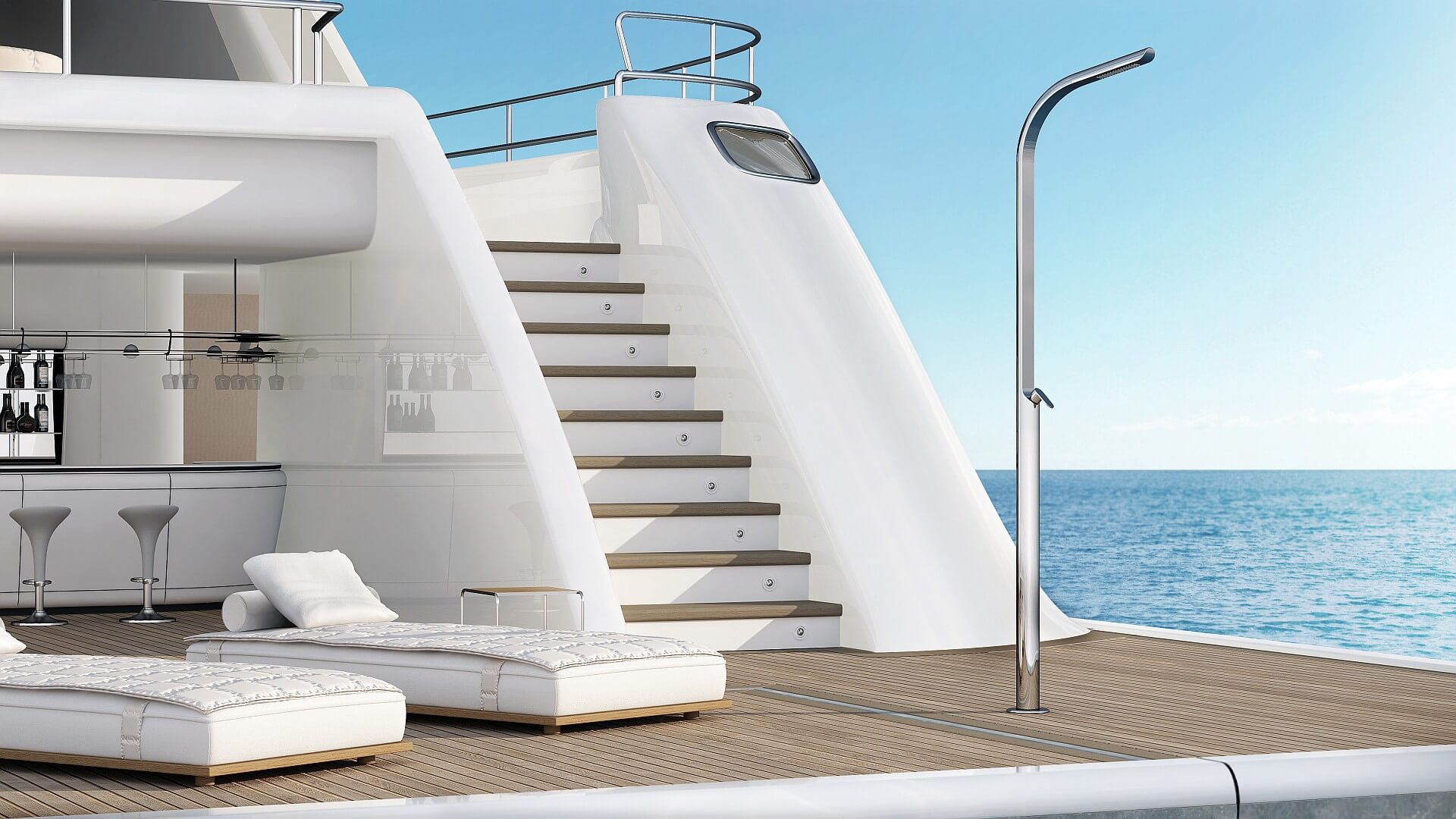 Outdoor showers for yachts Inoxstyle